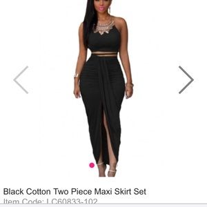 Two Piece Maxi Top and Skirt